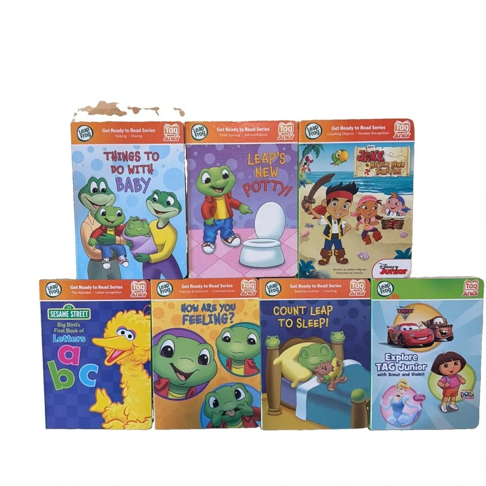 Tag Or LeapReader Junior Book  1 2 3 Sesame Street Big Bird Dora Jake Learning